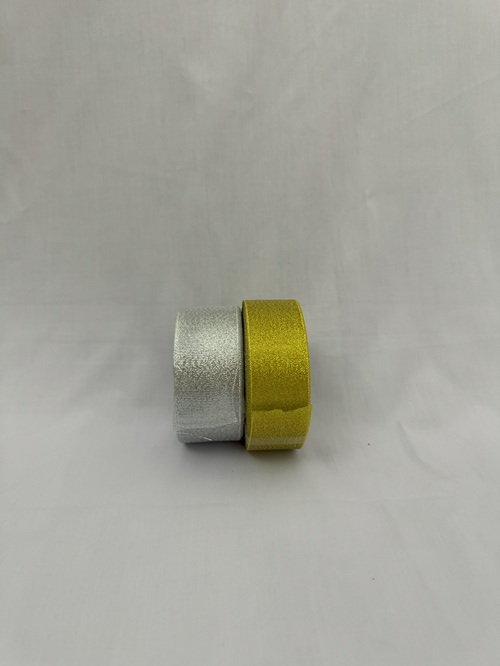 Ruy băng kim tuyến 4cm dài 22m màu vàng và bạc/cuộn