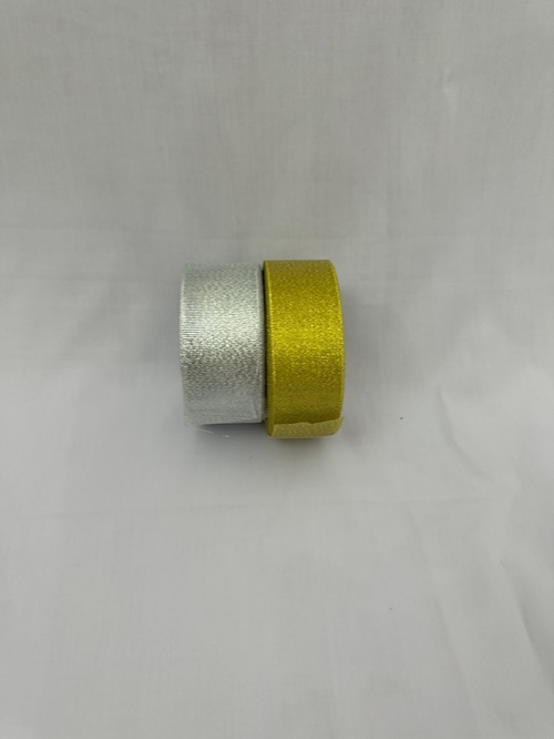 Ruy băng kim tuyến 4cm dài 22m màu vàng và bạc/cuộn