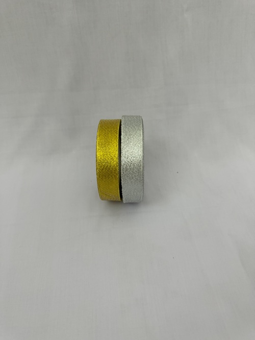 Ruy băng kim tuyến 2cm dài 22 m màu vàng và bạc /cuộn