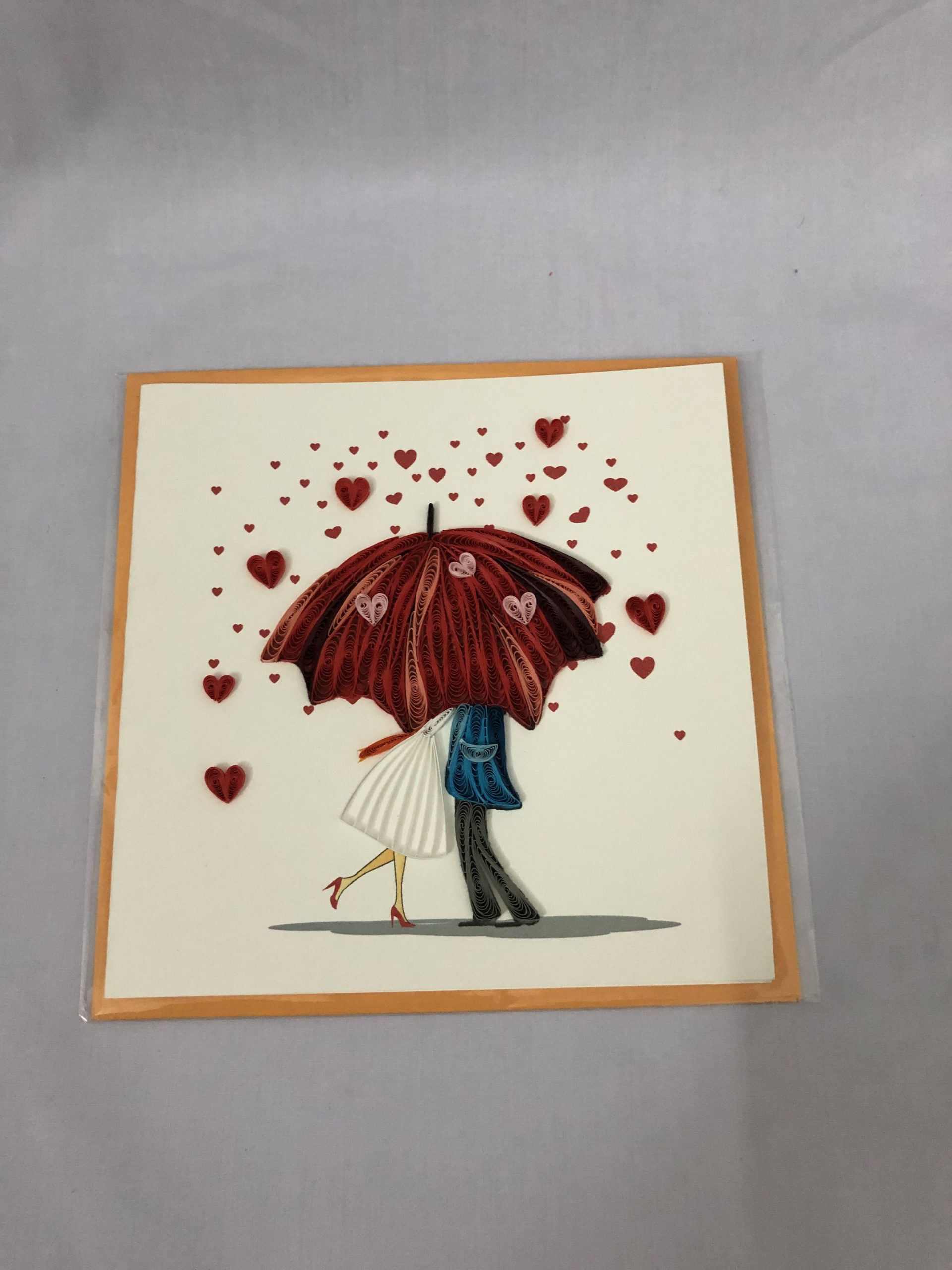 Thiệp giấy xoắn quilling kích thước 15 x 15 cm/thiệp