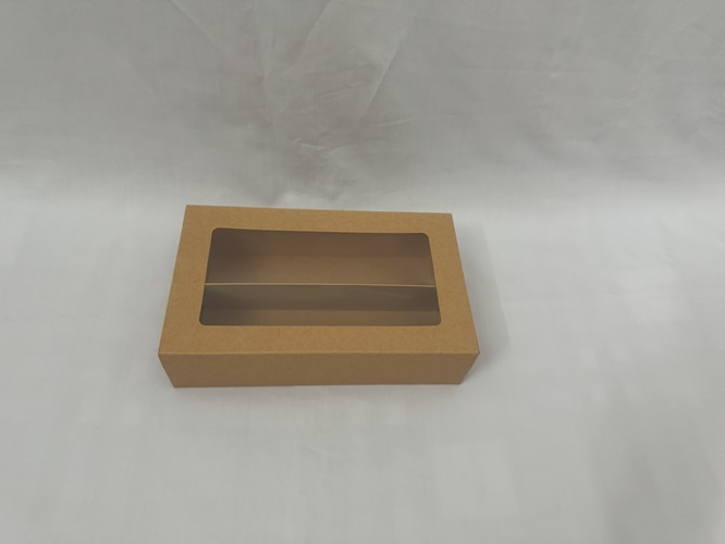 Hộp giấy kraft nắp kiếng để bánh/quà tặng/sản phẩm kích thước 20,8×12,5 x 5cm/hộp