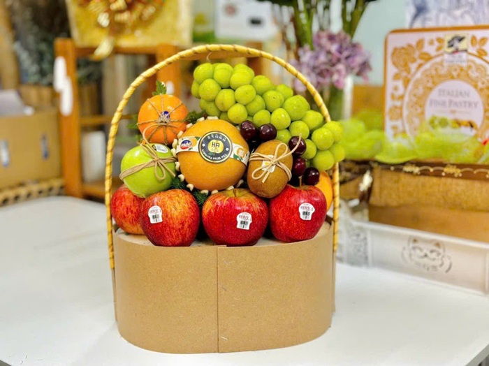 Giỏ bầu dục thô để trái cây/quà tặng có 2 kích thước/giỏ